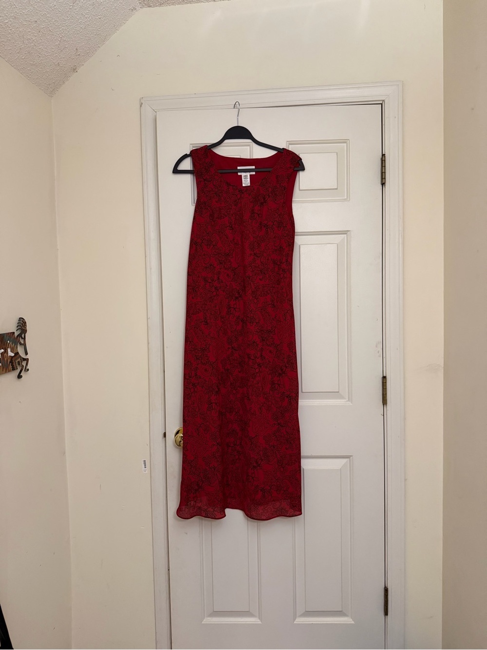 Studio I Red Sleeveless Floral Maxi Dress